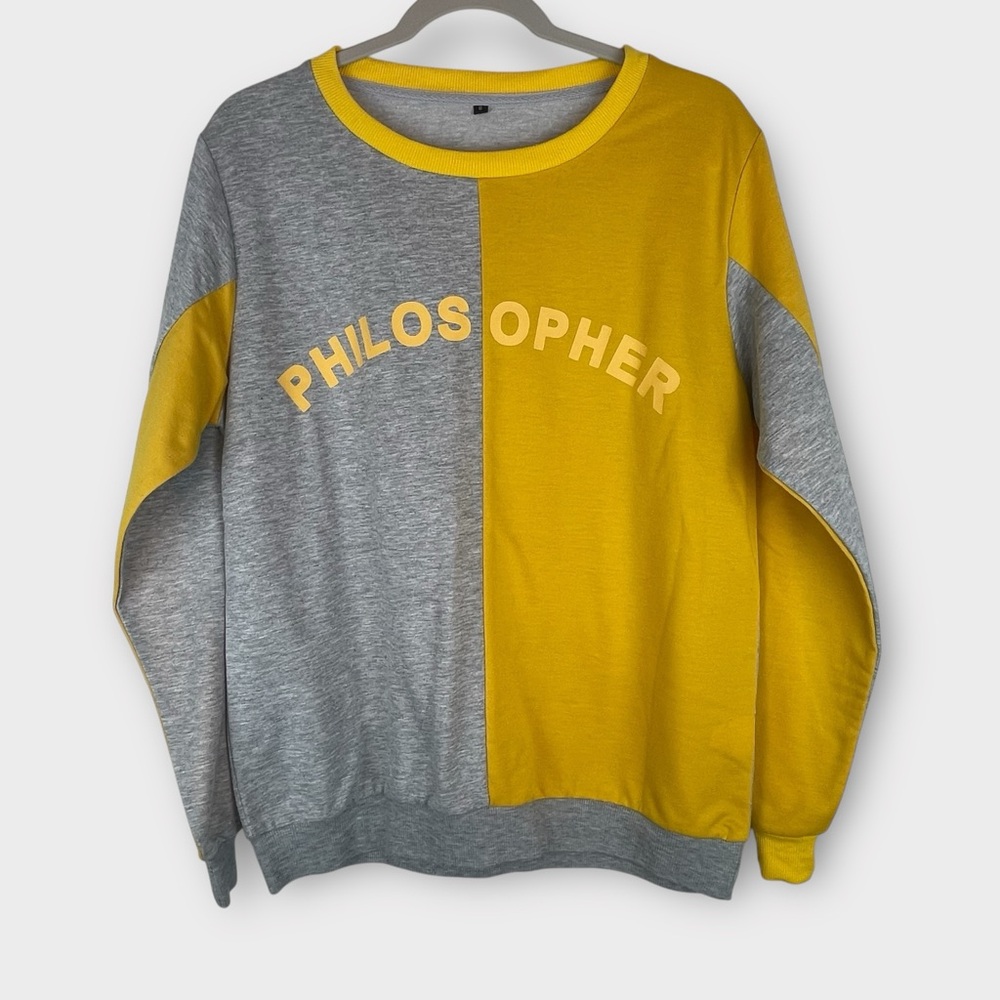 SHEIN Philosopher Colorblock Sweatshirt Men’s Small